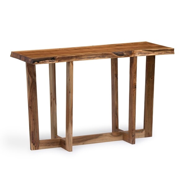 Berkshire Natural Live Edge Wood Media Console Table， Natural