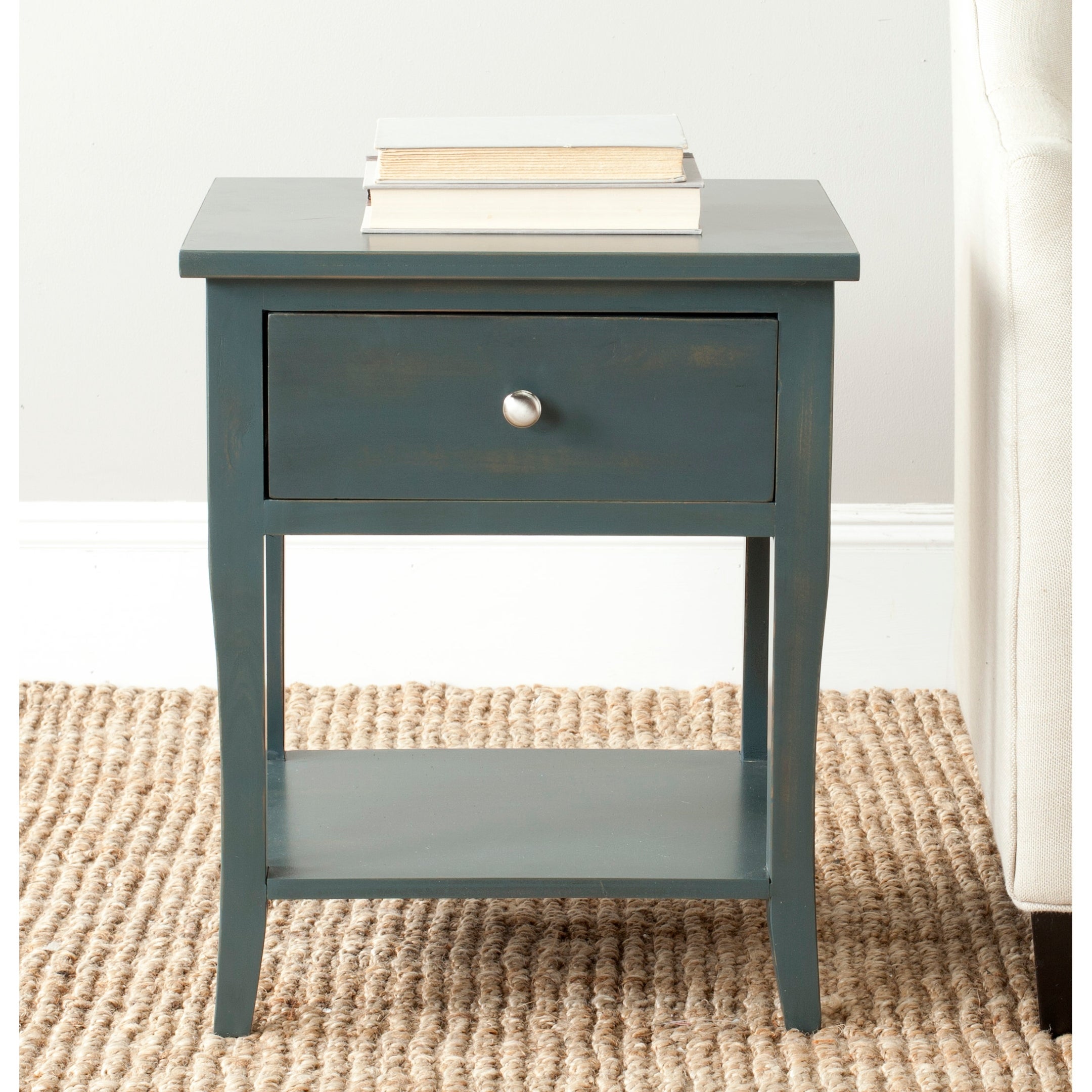 SAFAVIEH Coby Dark Teal End Table - 18.1