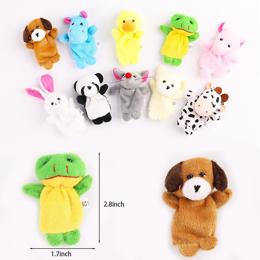 20pcs Finger Puppets Set - Soft Plush Animals Finger Puppet Toys For Kids， Mini Plush Figures Toy Assortment For Boys and Girls， Party Favors For Shows，