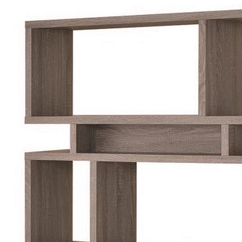 Well made Contemporary Open Bookcase， Gray