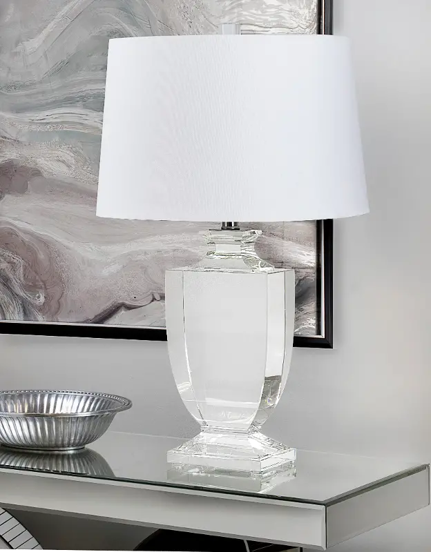 Elsa Clear Crystal Table Lamp