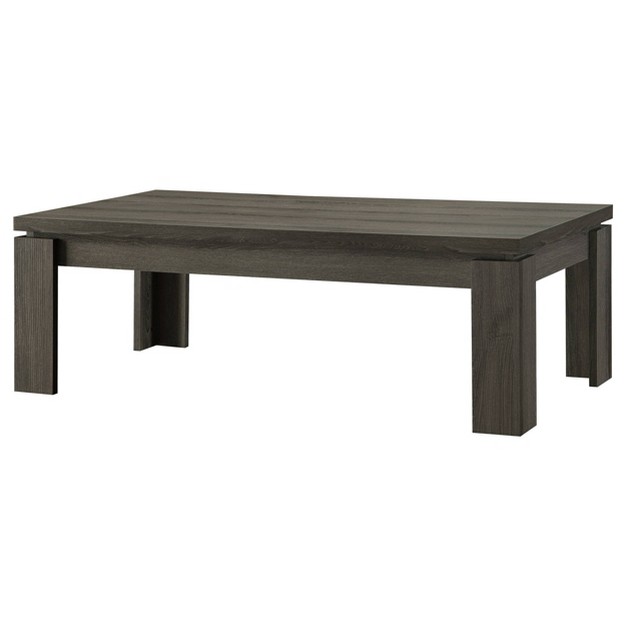 3pc Cain Wood Coffee Table Set Weathered Gray Coaster