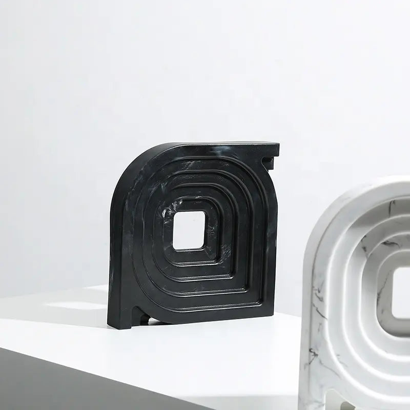 Square And Round Corner Ornaments Black Fc-Sz21105A