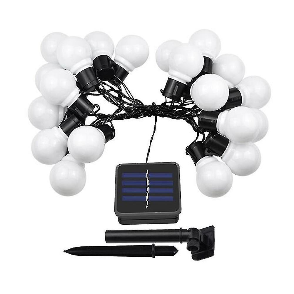 Solar Powered 20led String Lights， 5m Durable String Lights， Soft White