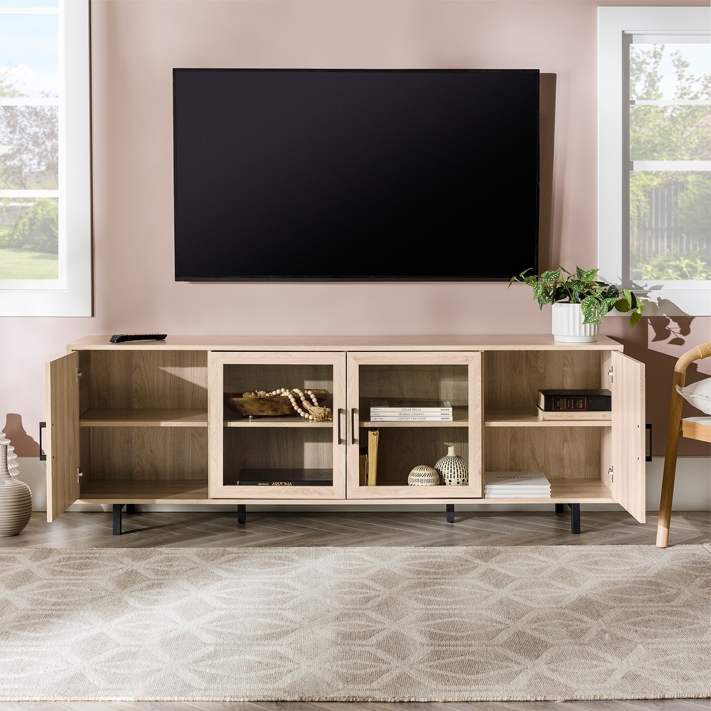 Middlebrook 70 Inch 4 Door Herringbone TV Stand