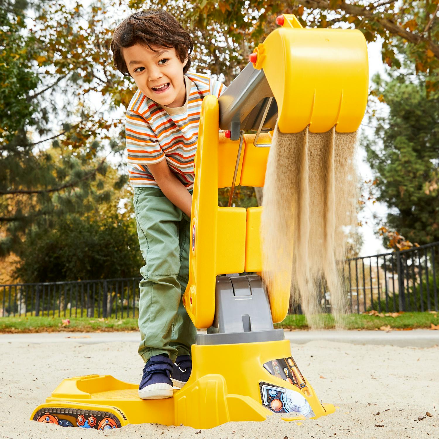 Little Tikes You Drive Sand Toy Excavator with Swivel For Sit and Stand Scoop and Dump Play Set with KidSized Crane Yellow Toys For Kids Toddlers Boys Girls Ages 3 4 5+  Crowdfused