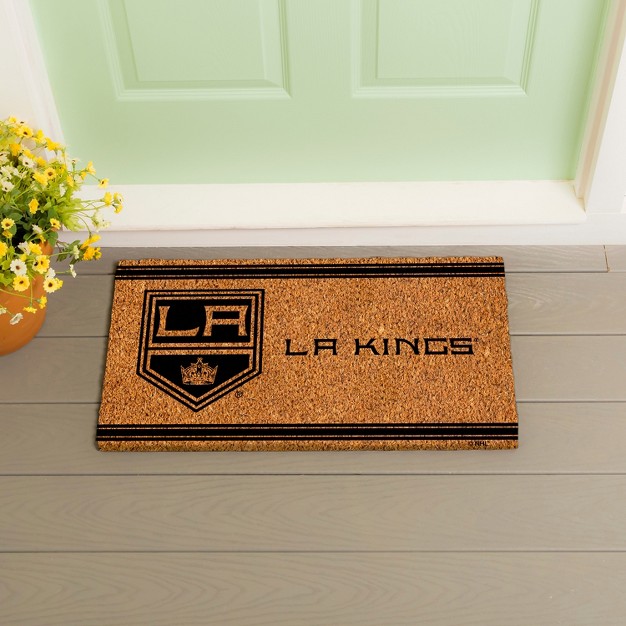 Evergreen Los Angeles Kings Logo Natural Coir 28 X 16 Inches Indoor Outdoor Doormat