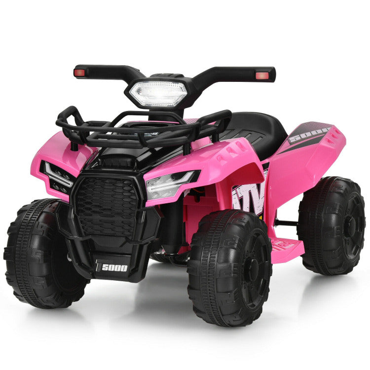 6V Kids ATV Quad Electric Ride On Car with LED Light and MP3