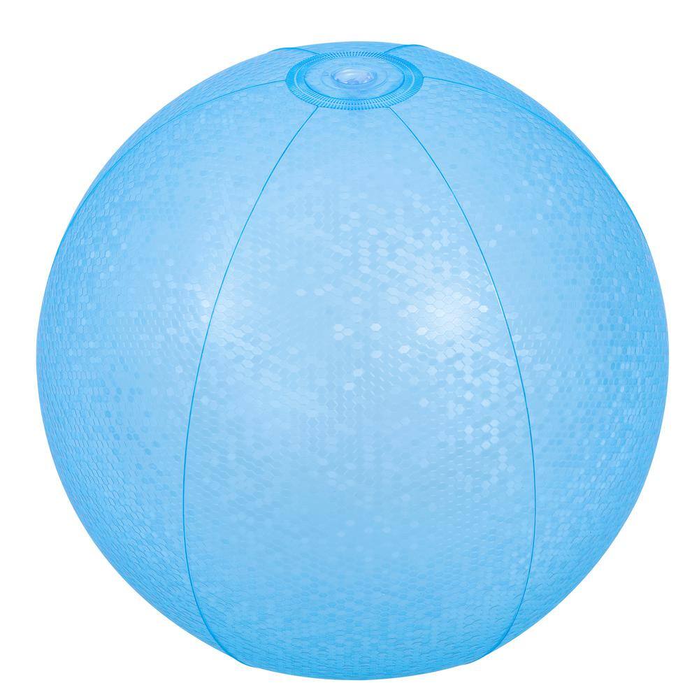 Pool Central 20 in. Blue Mosaic Inflatable Beach Ball 34958633