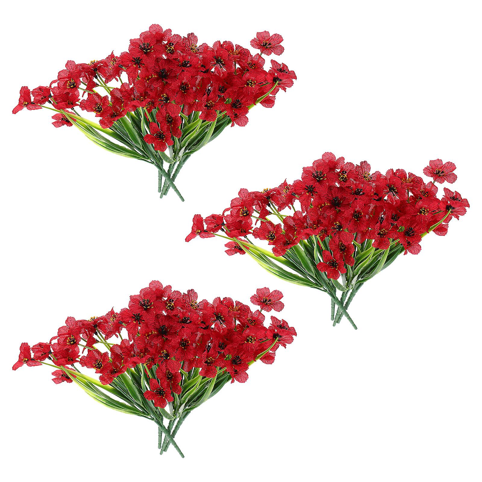 12pcs Delicate Imitation Plant Fake Plant Ornaments Simulated Plant Decors