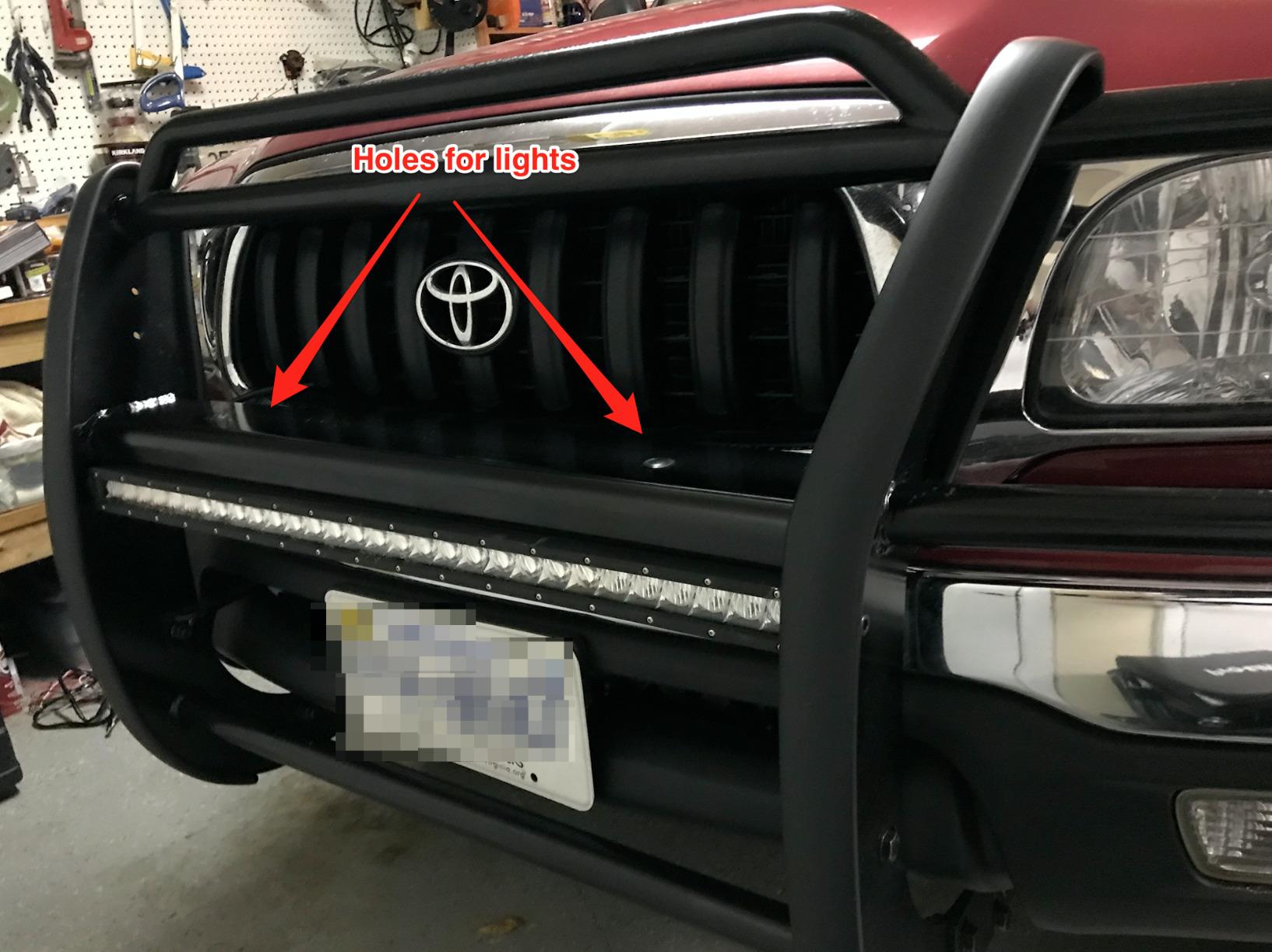 HECASA Front Bumper Protector Brush Grille Guard Steel for 1999 2000 2001 2002 Toyota 4Runner Black