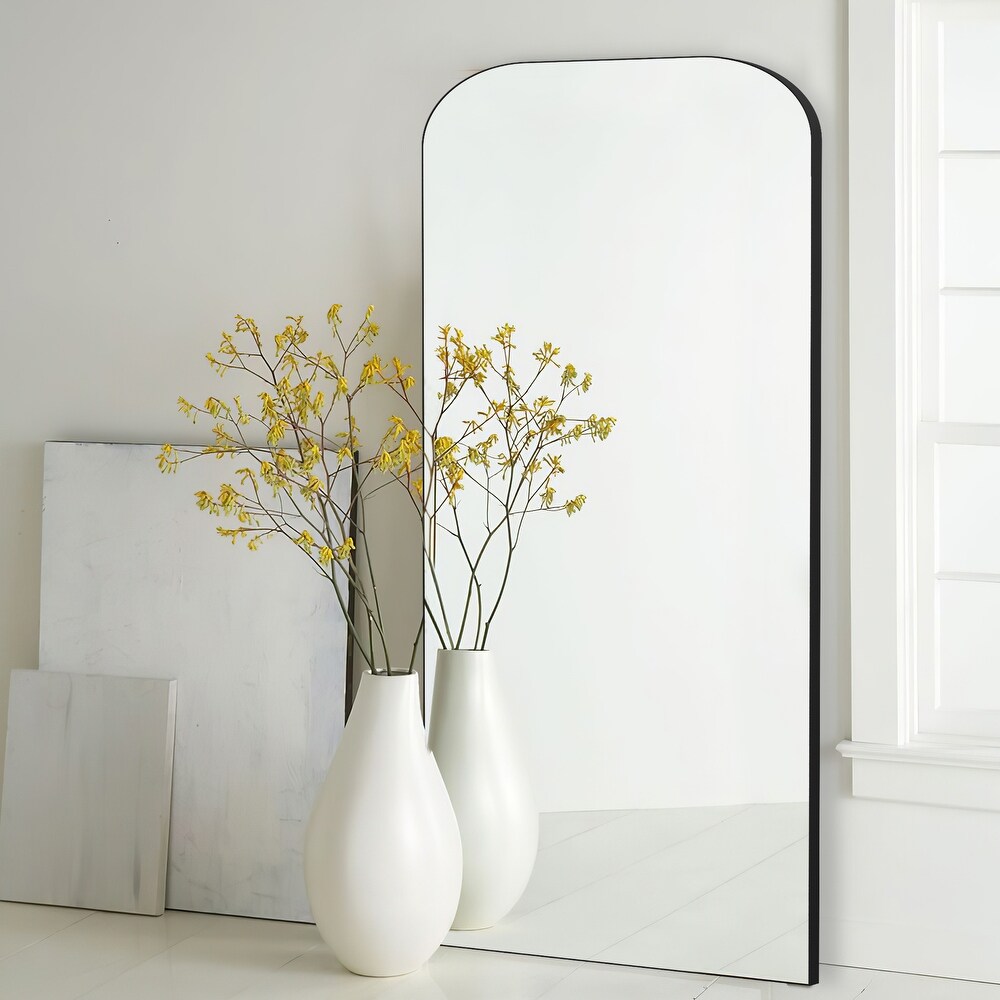 Iron Arch Top Bathroom Mirror Full Length Wall Mirror