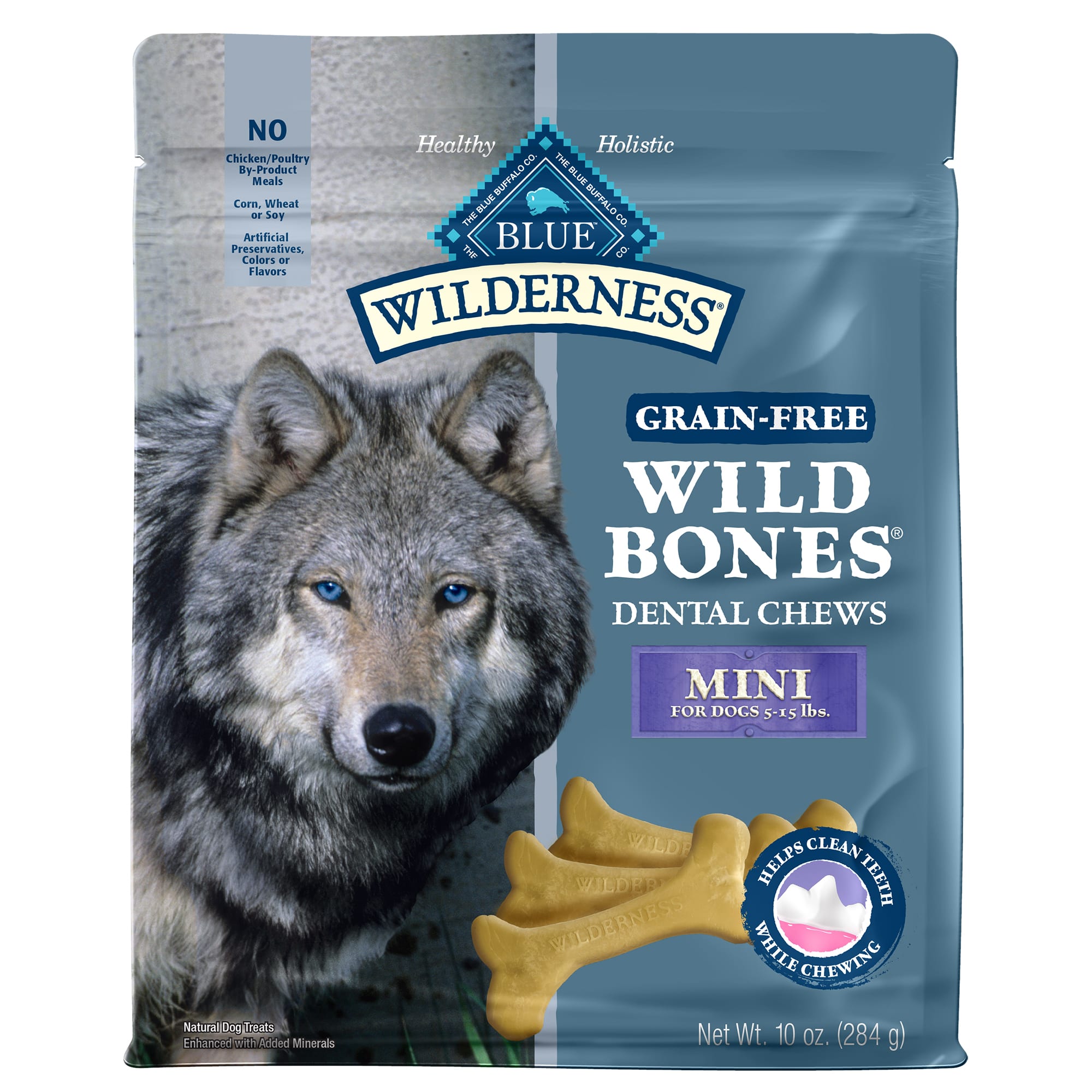 Blue Buffalo Blue Wilderness Wild Bones Mini Dog Chews， 10 oz.