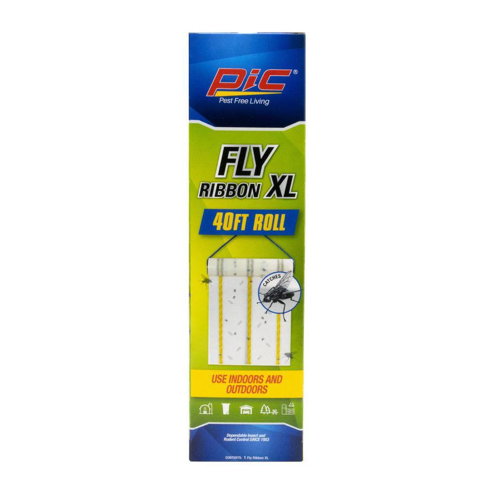 PIC Fly Ribbon XL - Large Fly Traps for Outdoors and Barns 40 ft. Roll GFR