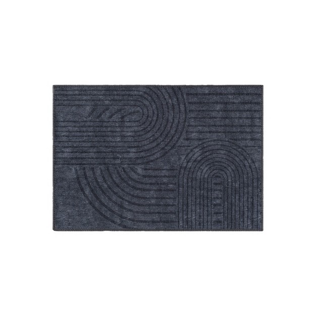 World Rug Gallery Contemporary Lines Machine Washable Area Rug