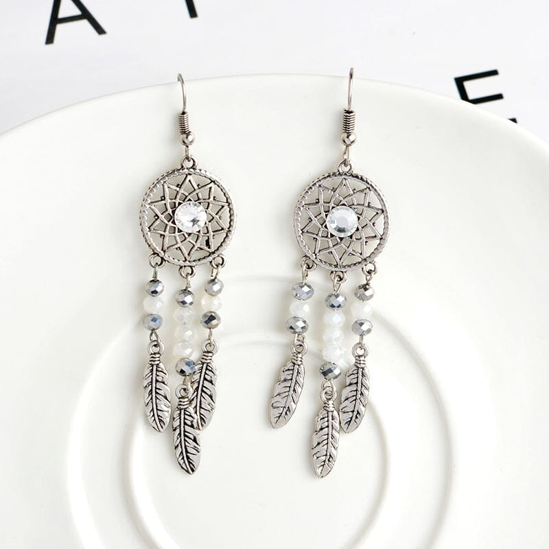 Dreamcatcher Crystal Earrings