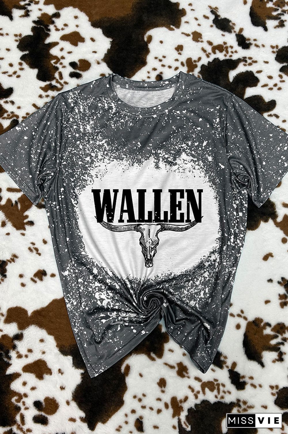 Wallen Bull Skull Bleached Graphic Tee