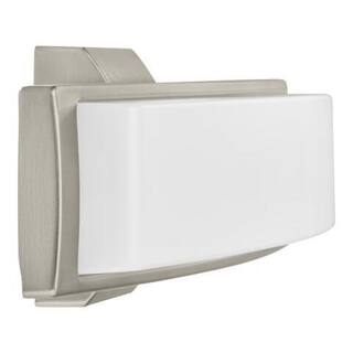 Hampton Bay Collier Heights 24 in. Brushed Nickel Curved Selectable LED Vanity Light Bar Flush Mount wNight Light Feature (8-Pack) 537999030-8PK