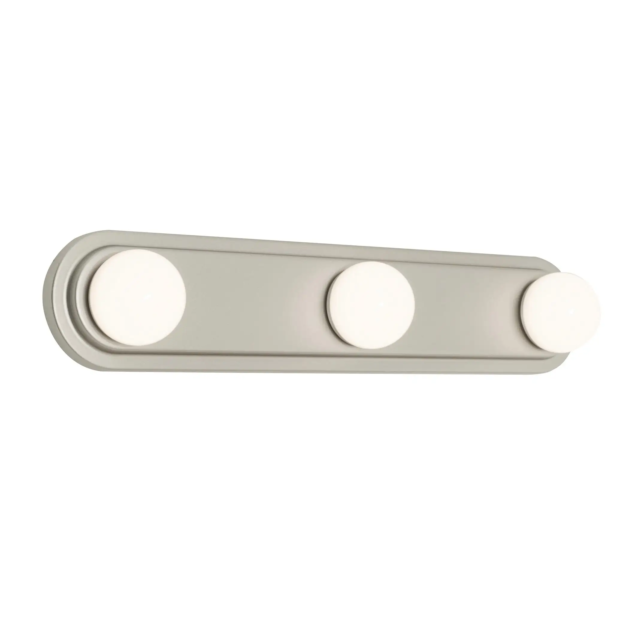 Hollywood 3-light ADA Satin Nickel LED Vanity, White Acrylic Shade