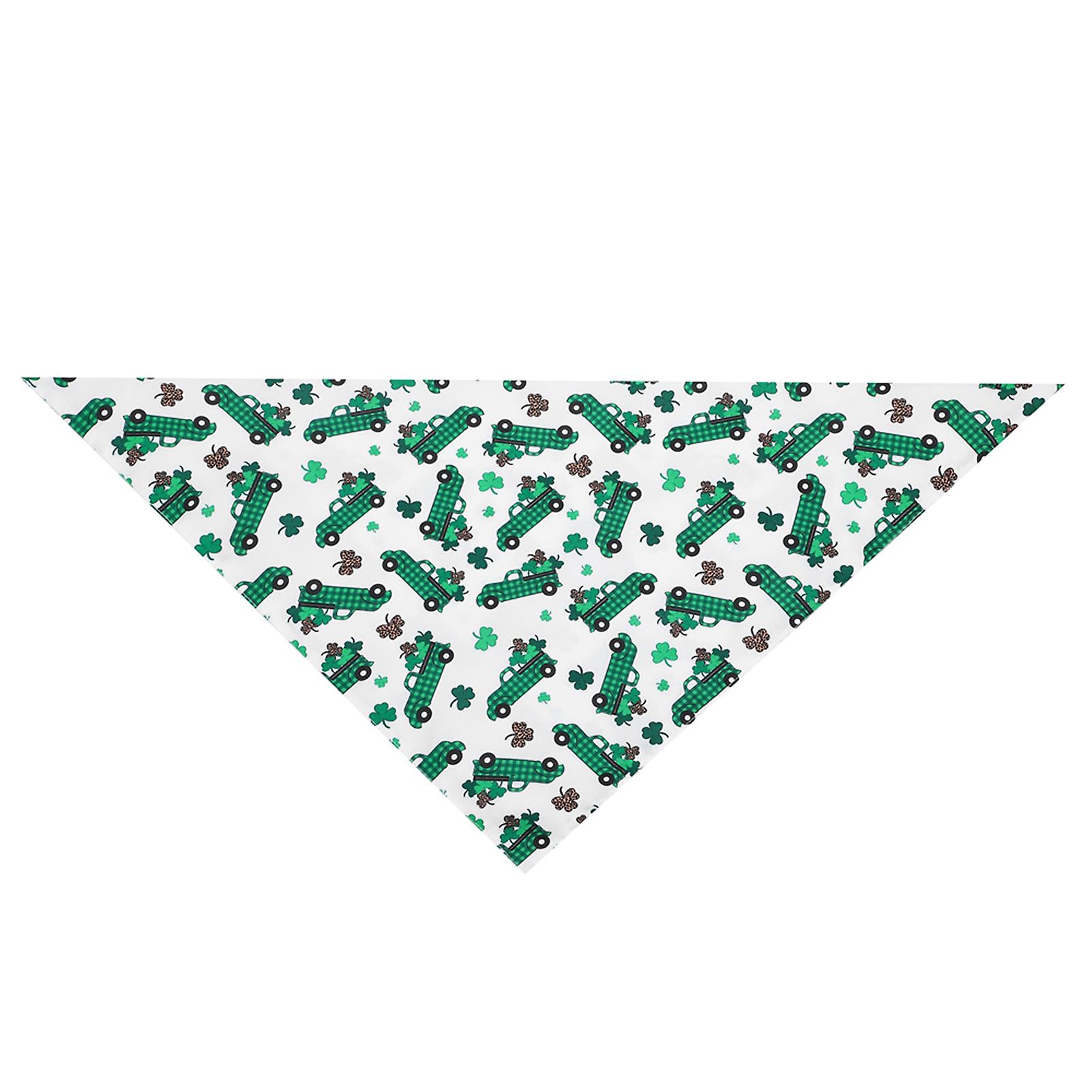 2021 New Style Ireland Festival Pet Triangle Towel Green Hat Day Pet Scarf Saint Patrick's Day Triangle Towel  Pet Triangle Towel-l-4