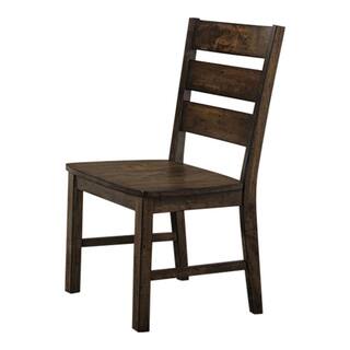 Furniture of America Jackson Walnut Wood Ladder Side Chairs (Set of 2) IDF-3604SC