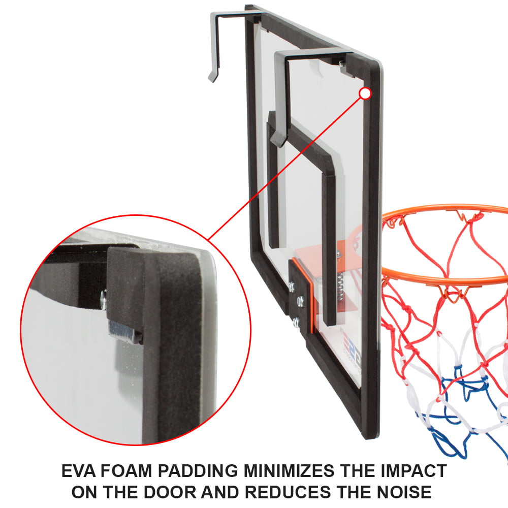 GSE Games and Sports Expert over-the-Door Pro Basketball Hoop Backboard System with Basketball and Pump for Home and Office (Mini)