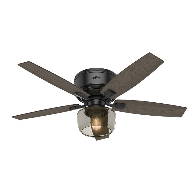 Led Bennett Low Profile Ceiling Fan With Remote includes Light Bulb Hunter