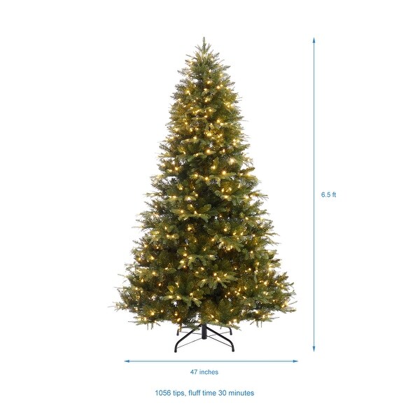 Traditional Artificial Christmas Tree with Lights，Prelit Christmas Tree，Pine Fir Christmas Tree with LED Lights