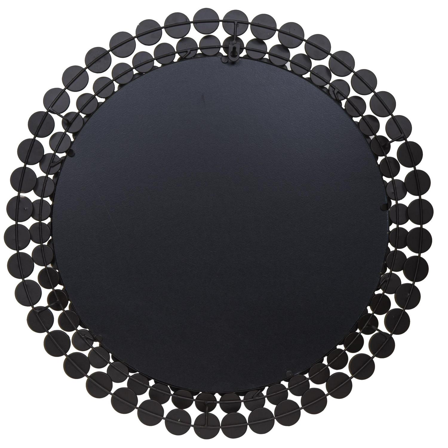 Gallery Solutions Round Silver Jeweled Wall Mirror 24  Crowdfused