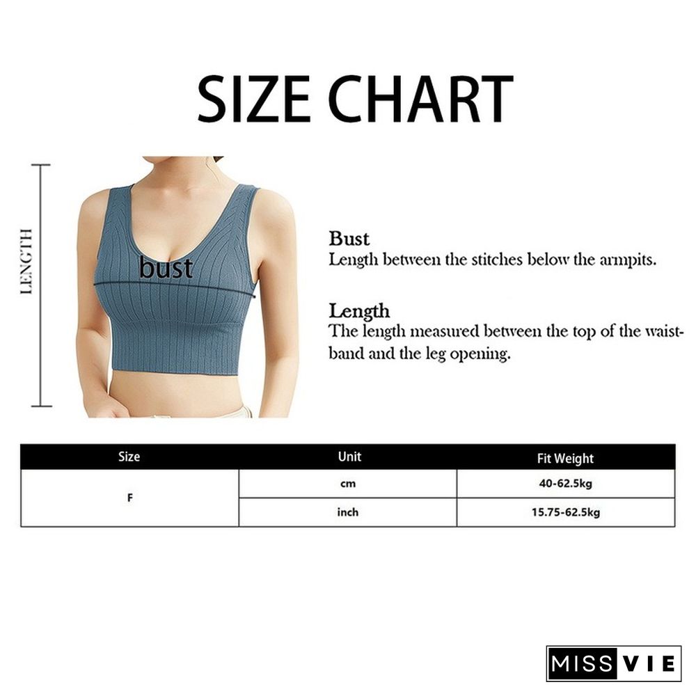 Womens Bra Underwear Seamless Womens Camisole Detachable Cup Padded Underwear Bras Sexy Sleeveless Sports Top Camisole