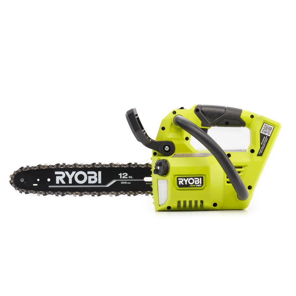 RYOBI 40V HP Brushless 12 in. Top Handle Battery Chainsaw (Tool Only) RY40509BTL