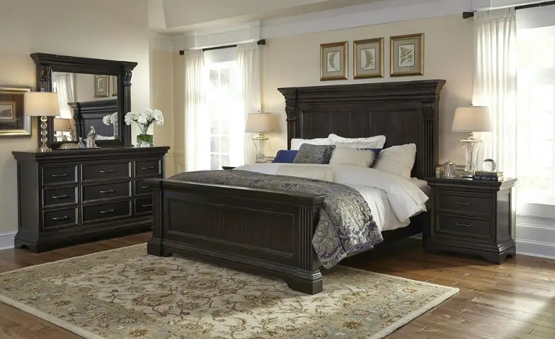 Caldwell Dark Brown 4 Piece Queen Bedroom Set