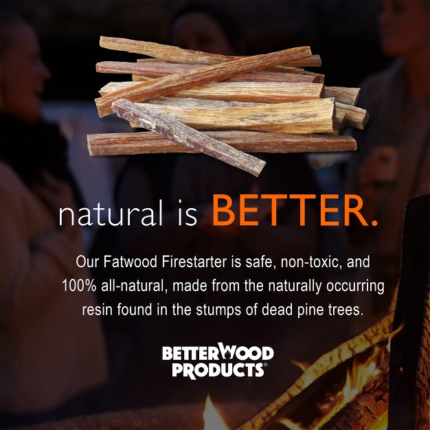 Better Wood Products All natural Pine Wood Fatwood Firestarter For Fireplace Chimeneas Grill Or Pellet amp Wood Stoves 5 pound Box