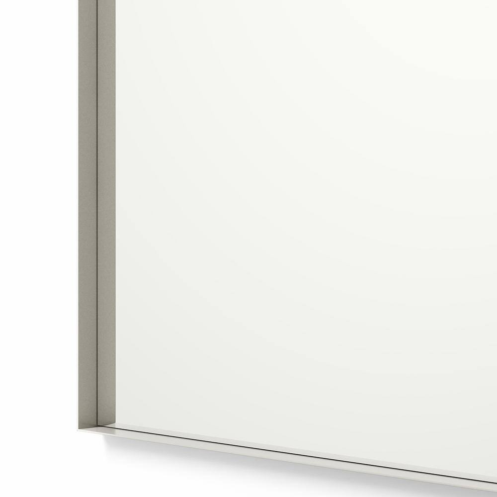 better bevel 24 in. x 36 in. Metal Framed Rectangular Bathroom Vanity Mirror in Nickel 20037