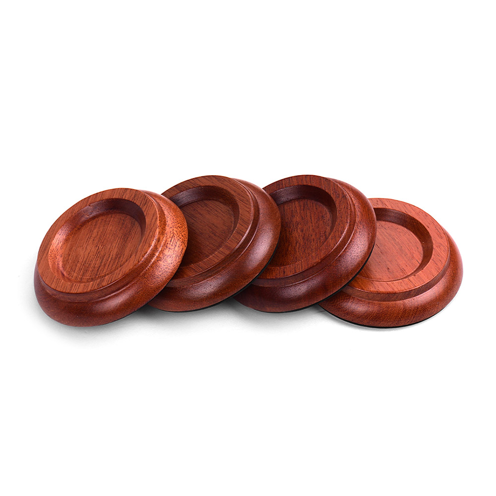 4pcs/Set Upright Piano Caster Cups Coaster Solid Wood with -slip EVA Pad