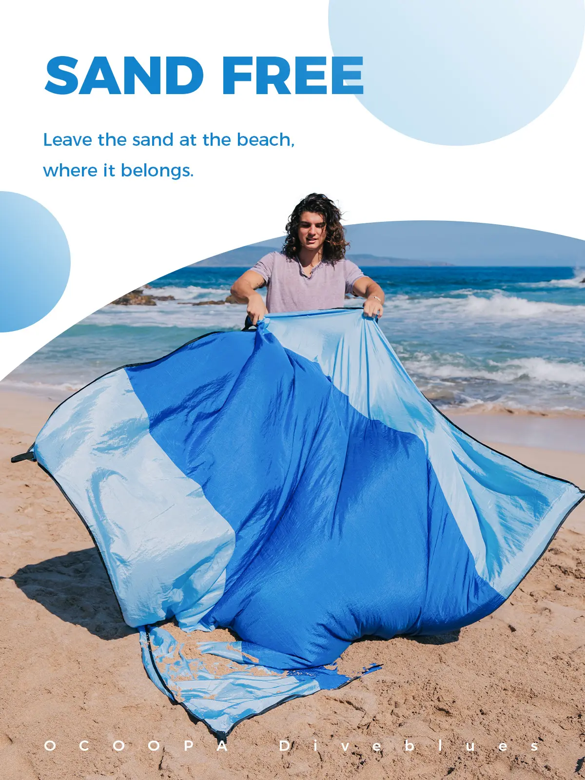 Family Style Oversized Lightweight Breathable Portable Travel Picnic Camping Beach Blanket Sand Free Beach Mat