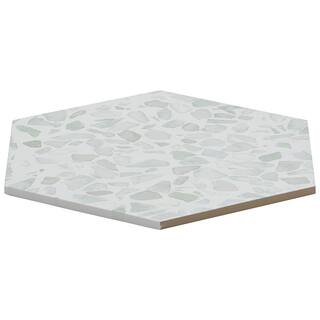 Ivy Hill Tile Fusion Hex Green Terrazzo 9.13 in. x 10.51 in. Matte Porcelain Floor and Wall Tile (8.07 sq.ft.  Case) EXT3RD106051