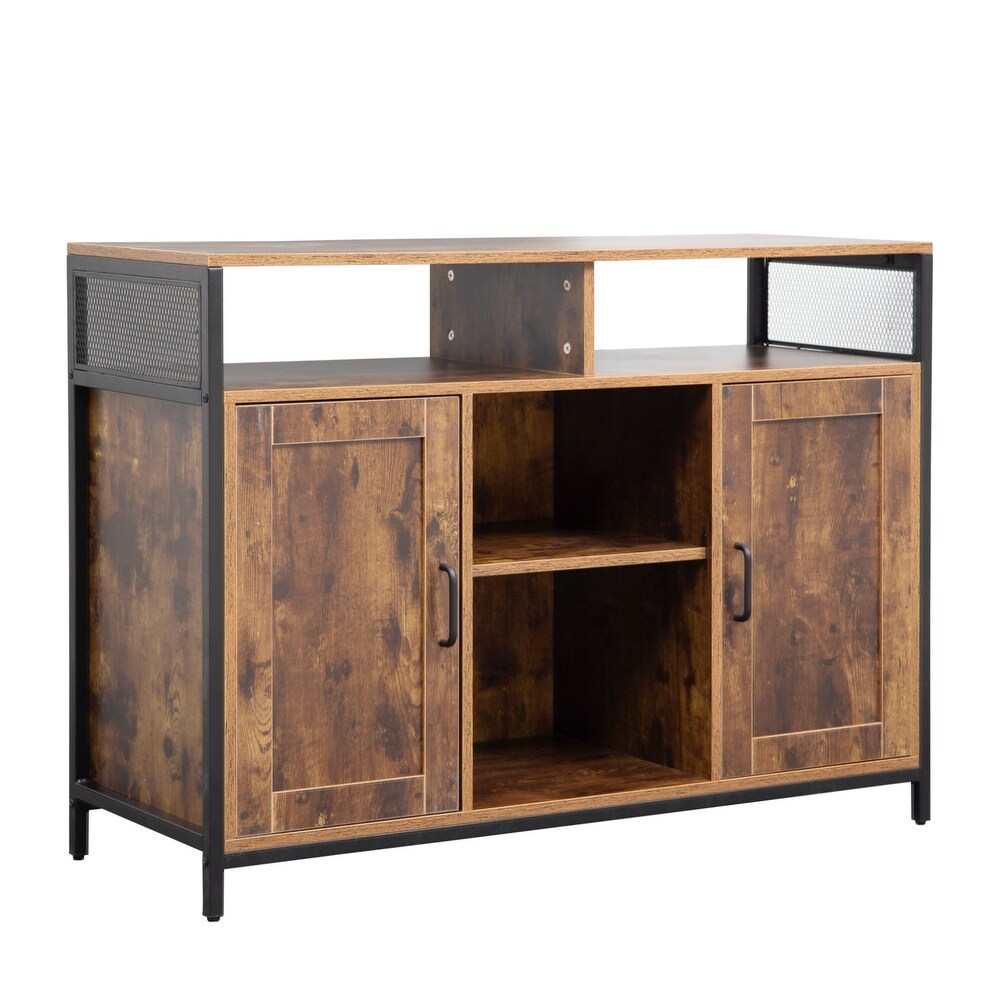 Sideboard  Storage Cabinet with Open Shelves