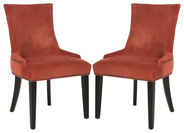 De De 19 quotH Dining Chair  Set of 2  Silver Nail Heads Rust   Contemporary   Dining Chairs   by V.S.D Furniture  Houzz