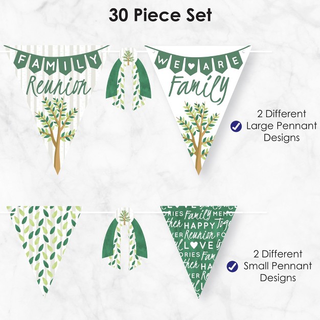 Big Dot Of Happiness Family Tree Reunion Diy Family Gathering Party Pennant Garland Decoration Triangle Banner 30 Pieces