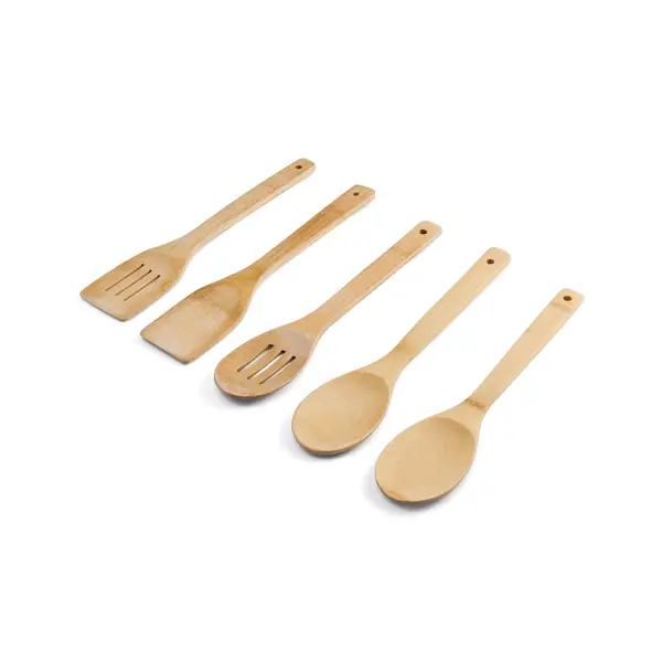 Farberware 5 Piece Bamboo Tools In Mesh Bag