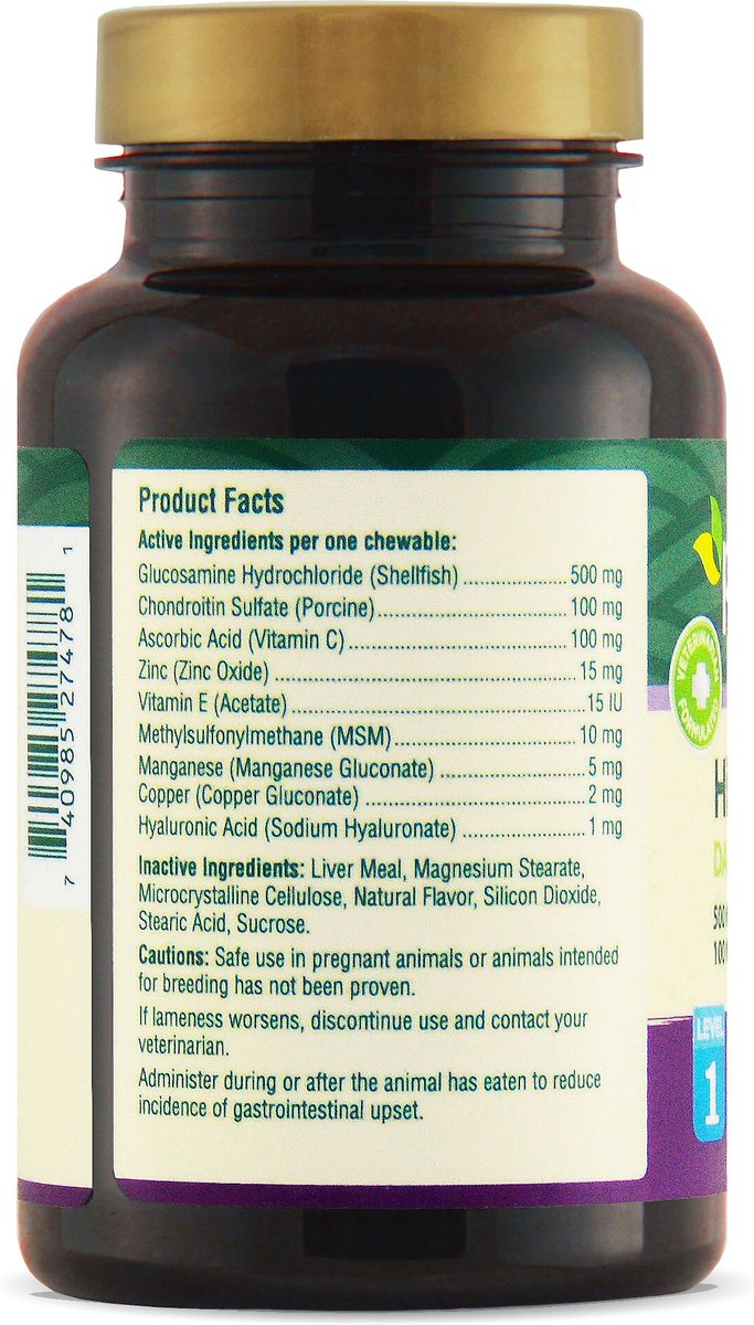 PetNC Natural Care Hip and Joint Daily Health Level 1 Chewable Tablet Dog Supplement