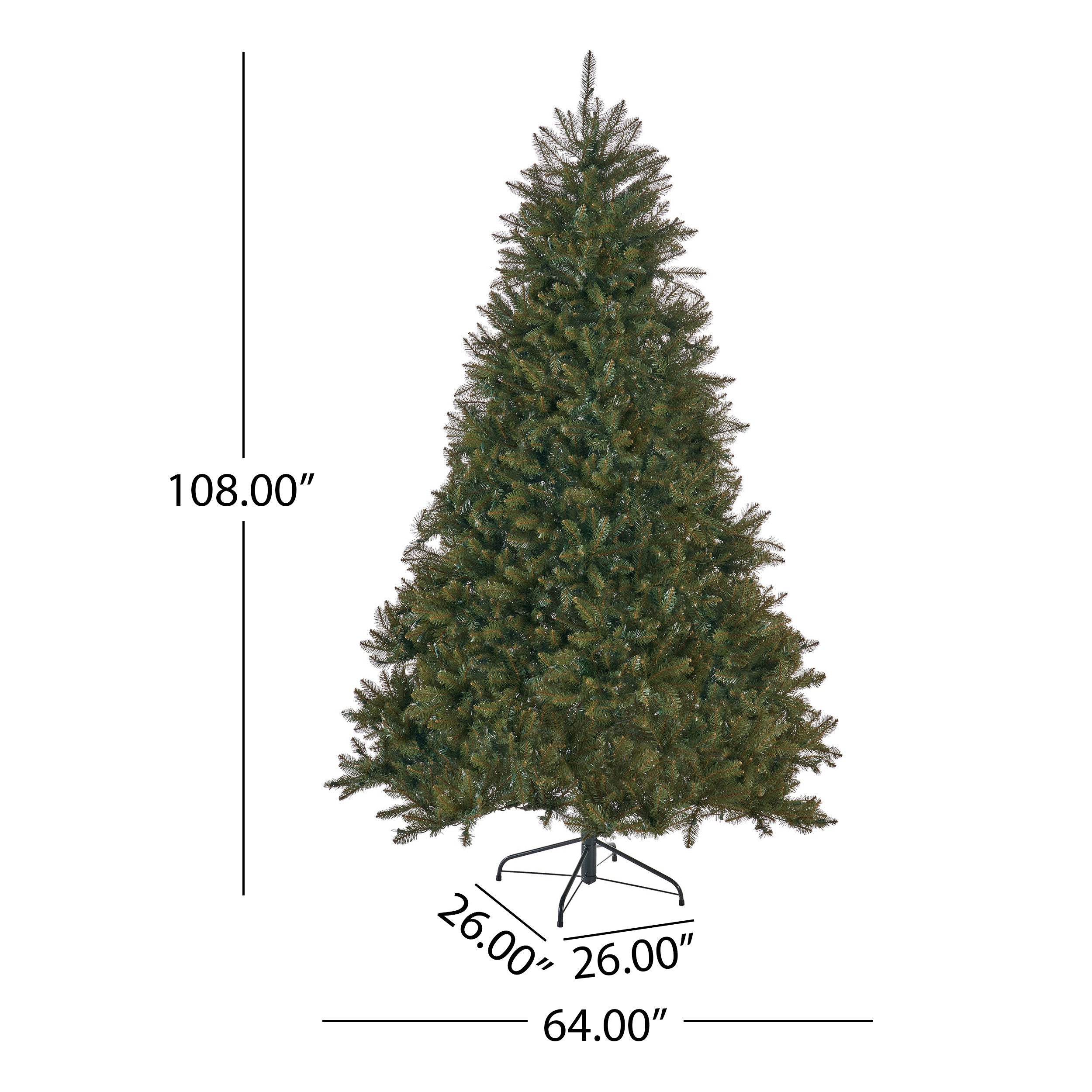 9-foot Fraser Fir Hinged Artificial Christmas Tree