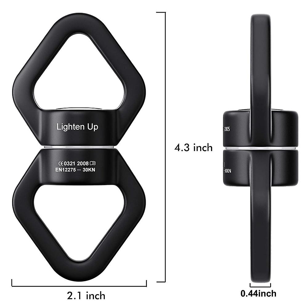 30kn Outdoor Rock Climbing Carabiner Swivel Connector Universal Gimbal Ring Yoga Swing Hammock Rope Swivel Rotational Connector