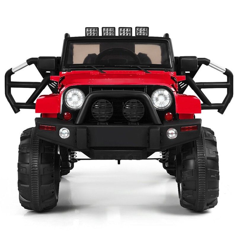 Kids Ride on Car 12V Battery Powered Electric Riding Toy Truck with Remote Control & LED Lights