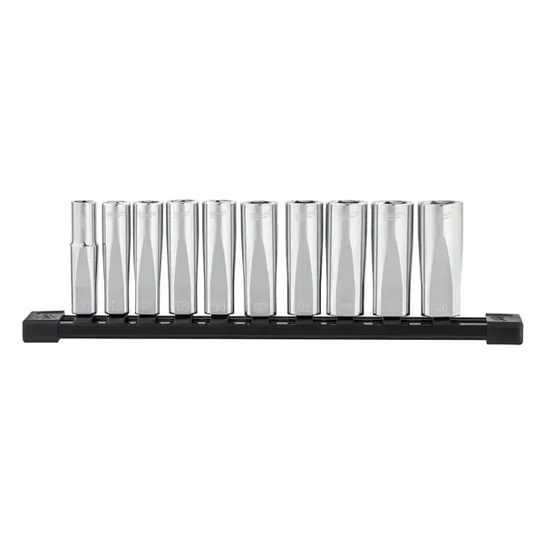 Milwaukee 10-Piece 3/8 Metric Deep Well Sockets Set