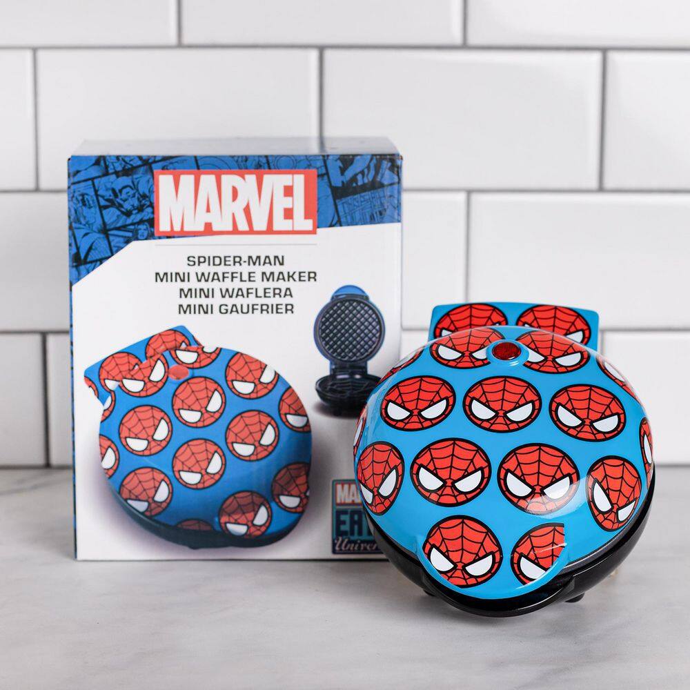 Uncanny Brands Marvel Red and Blue Spider-Man Mini American Waffle Maker WM3-MVC-SMC