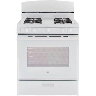 GE 30 in. 4.8 cu. ft. Freestanding Gas Range in White JGBS30DEKWW