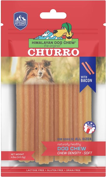 Himalayan Pet Supply yakyCHURRO Real Bacon Flavor Dog Treats