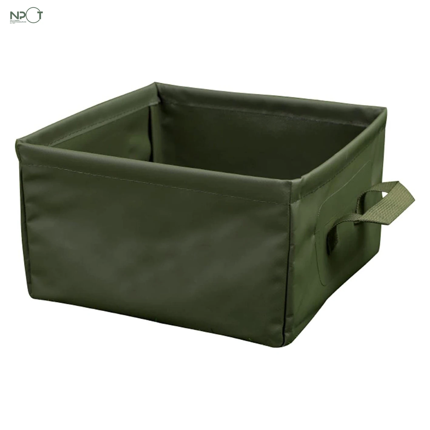 NPOT Hiking Water Container with Handle 13L Foldable Outdoor Camping Sink Collapsible Square Pack Sink Dish Wash Basin